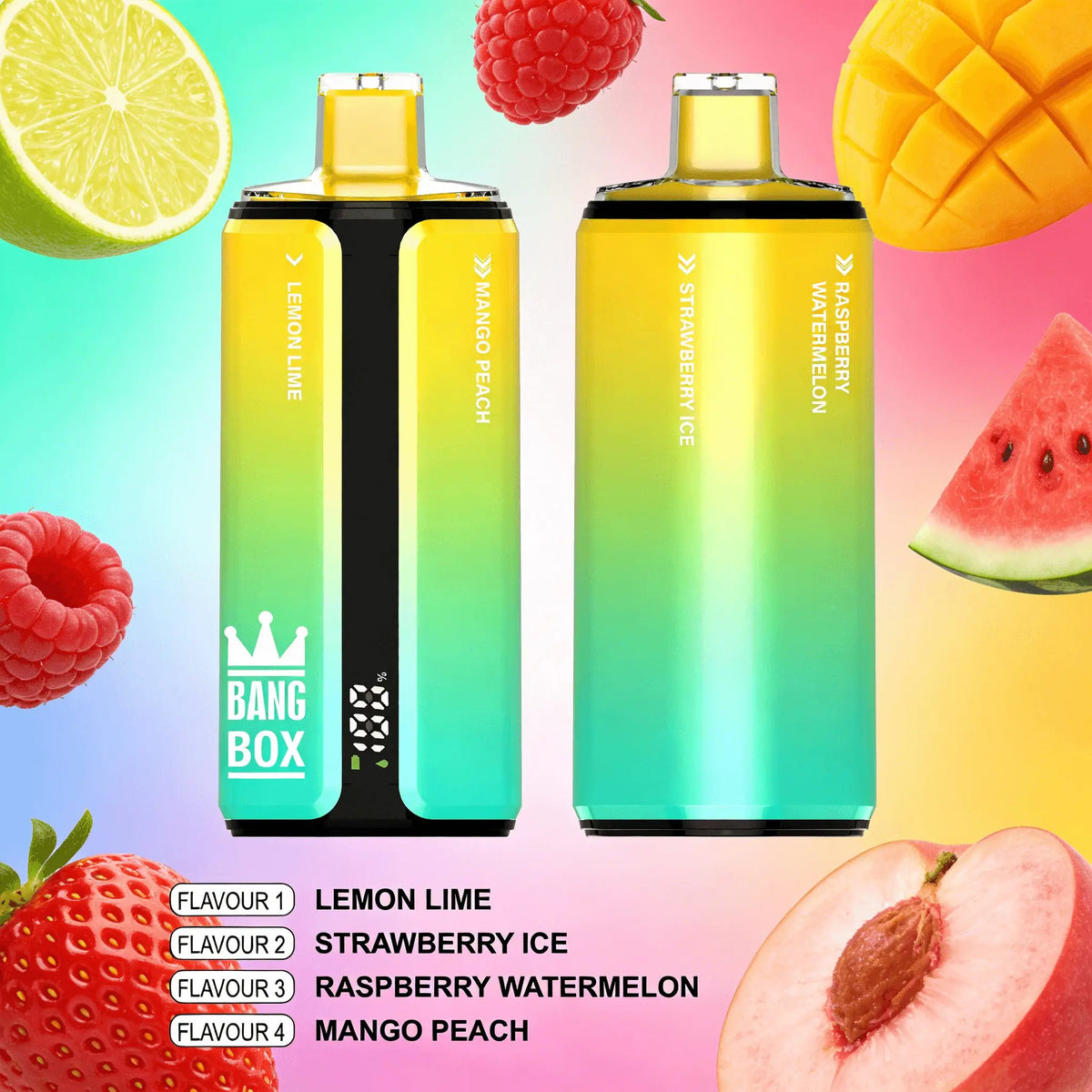 Bang Box 160000 160K Puffs 4 In 1 Flavors Original Rechargeable LED Display Disposable Vape