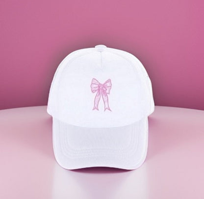 Bow Embroidered Trucker Hat