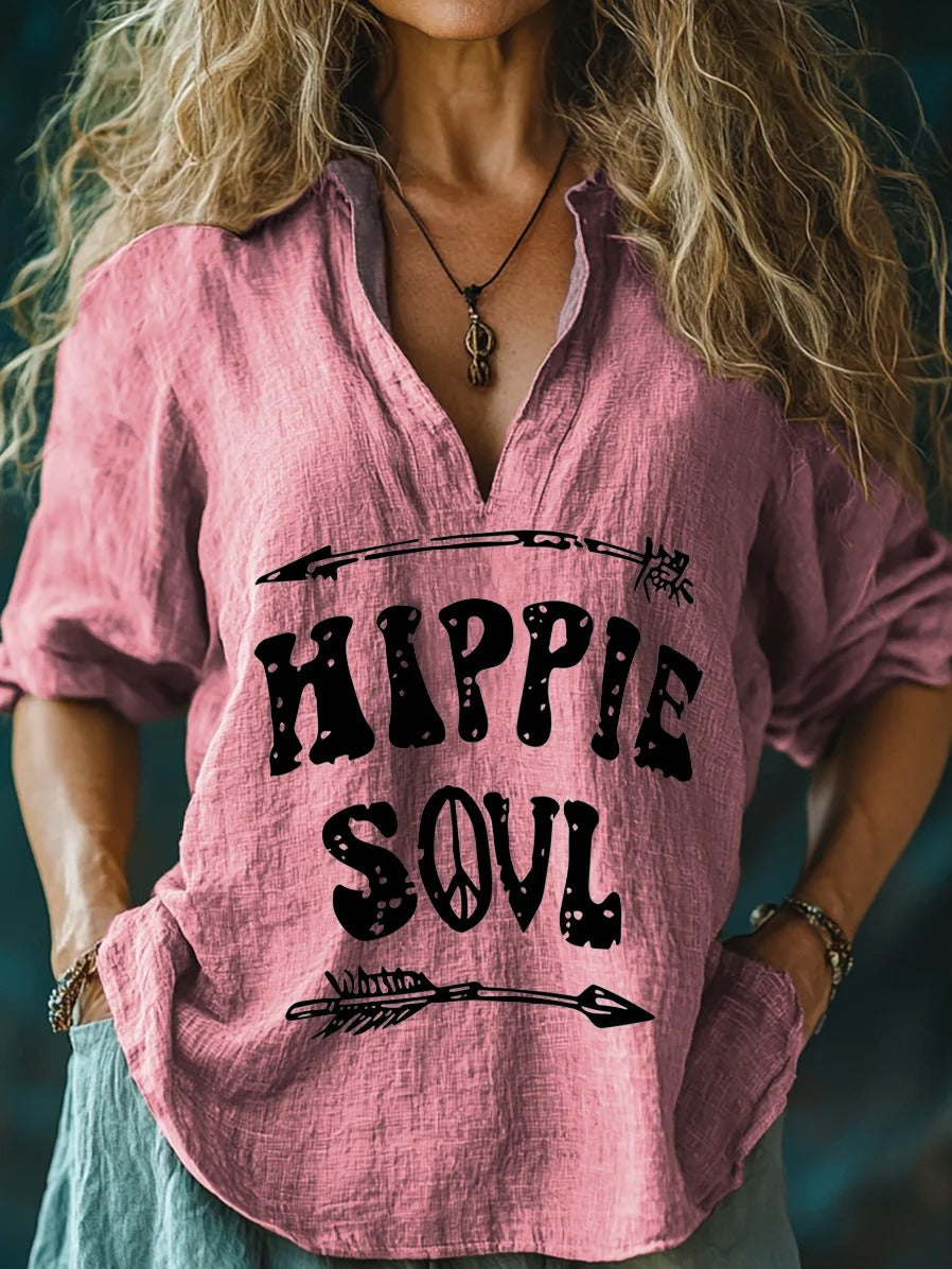 Letter Short Sleeve Crew Neck Boho Dress