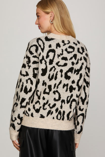 Classic Leopard Sweater Cream