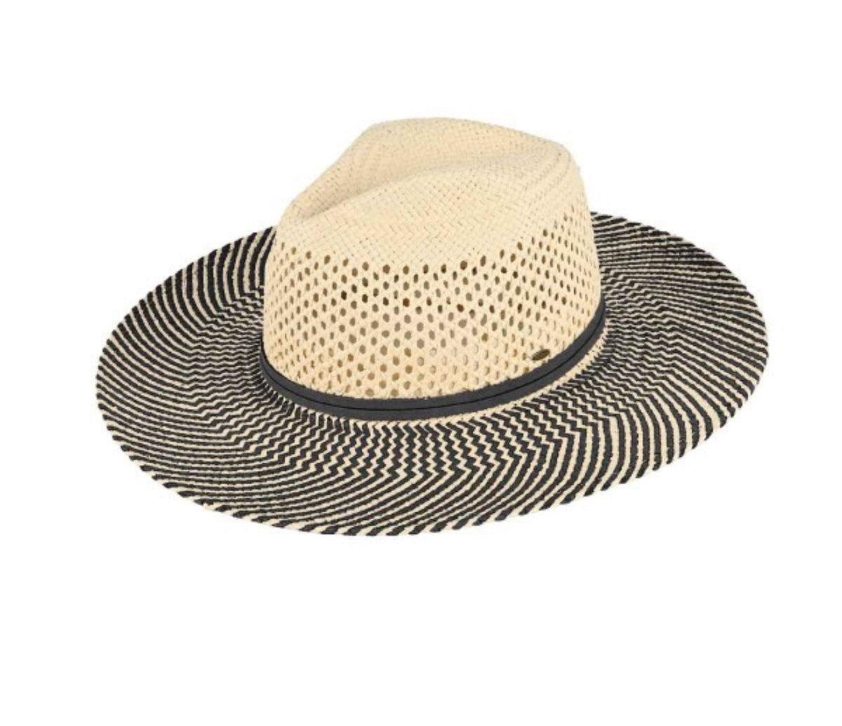 CC Brand Two Tone Crochet Sun Hat