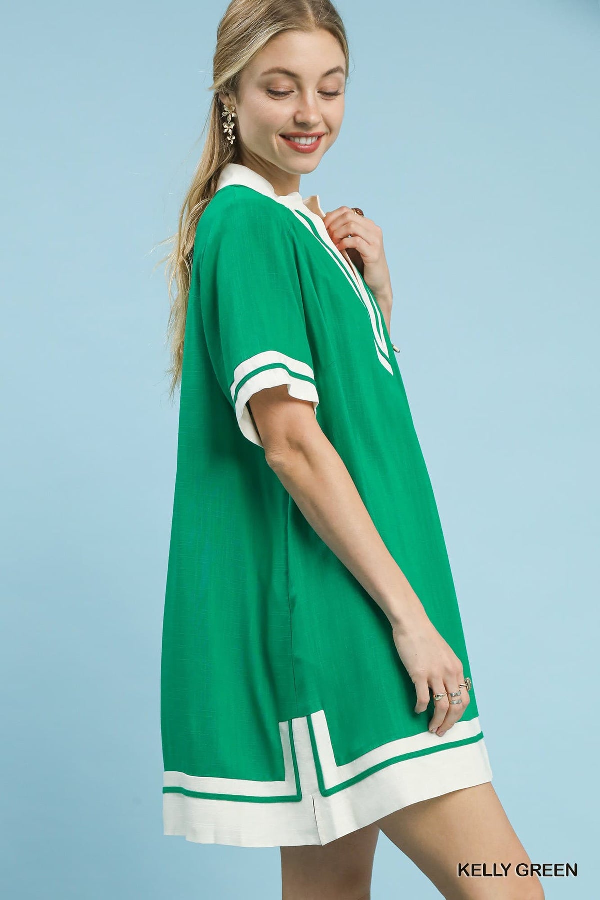 UMGEE Chelsea Two Tone Dress Green