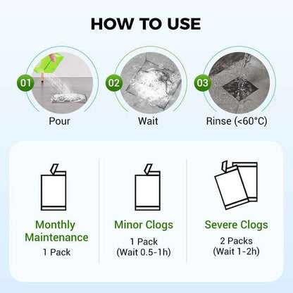 🏖️Summer Cool Deal: 40% OFF!!👍🎉Pipe-Clearing Foaming Powder – Fast-Acting Drain Unclogger & Deodorizer
