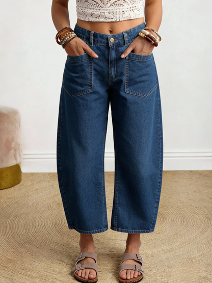 Women's Solid Color Casual Comfortable Jeans