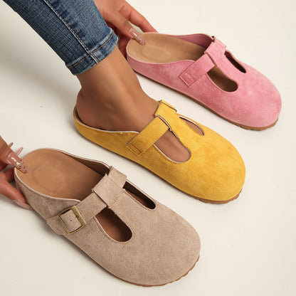 Korae - Buckle T-Strap Clogs