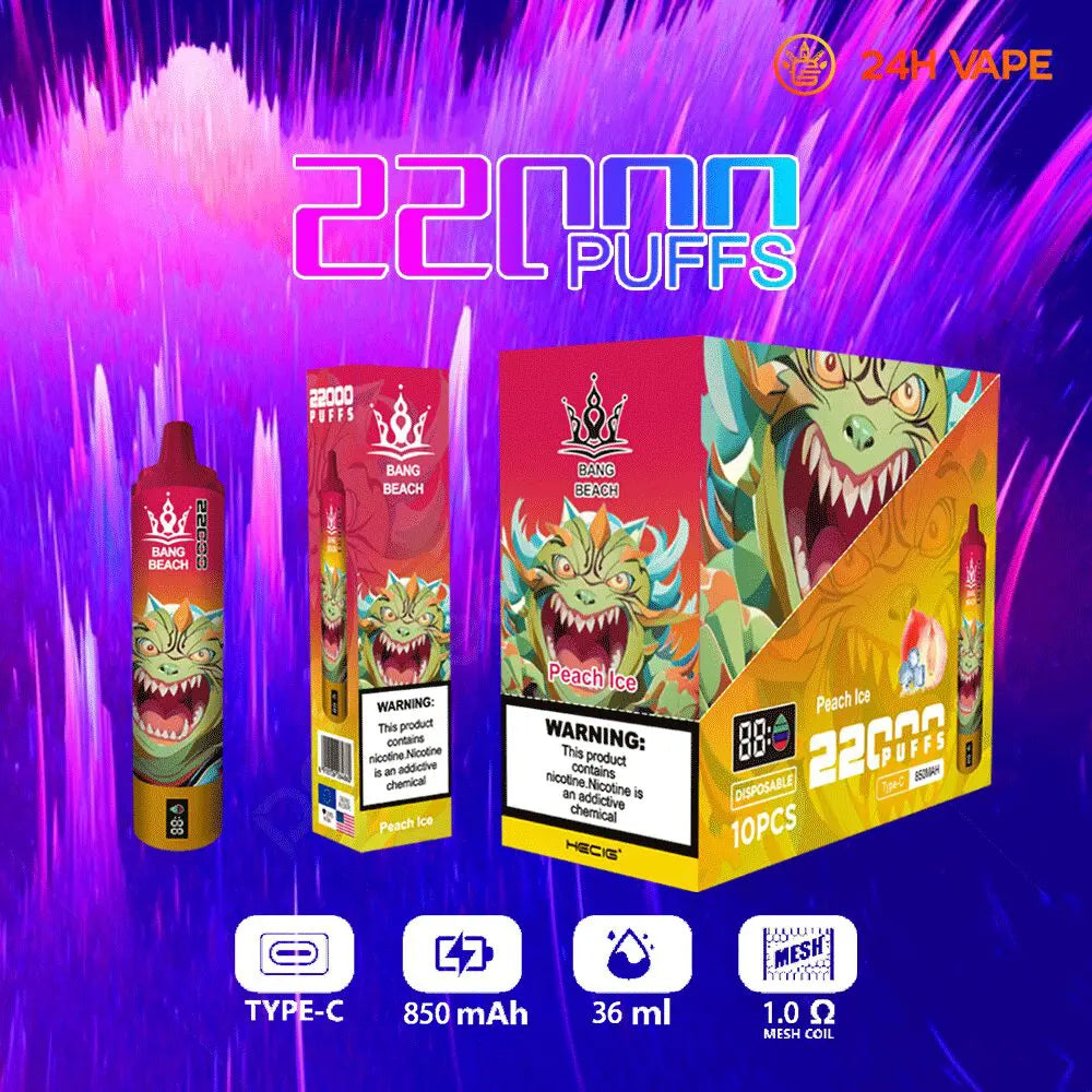 Bang Beach 22000 Puffs Original LED Display Edition Disposable Vape Pen