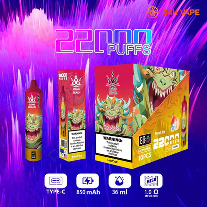 Bang Beach 22000 Puffs Original LED Display Edition Disposable Vape Pen