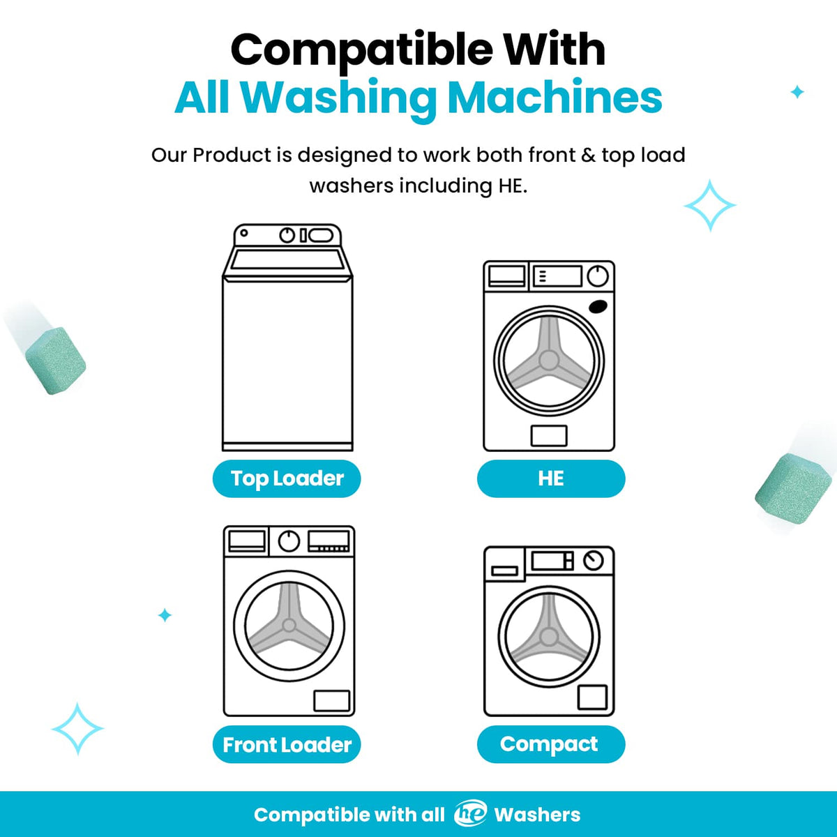 🔥 BUY 2 GET 1 FREE! 🧺 Washing Machine Cleaner ✨ Removes Odors, Residue & Buildup for a Fresher Laundry Routine