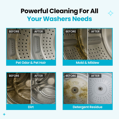 🔥 BUY 2 GET 1 FREE! 🧺 Washing Machine Cleaner ✨ Removes Odors, Residue & Buildup for a Fresher Laundry Routine