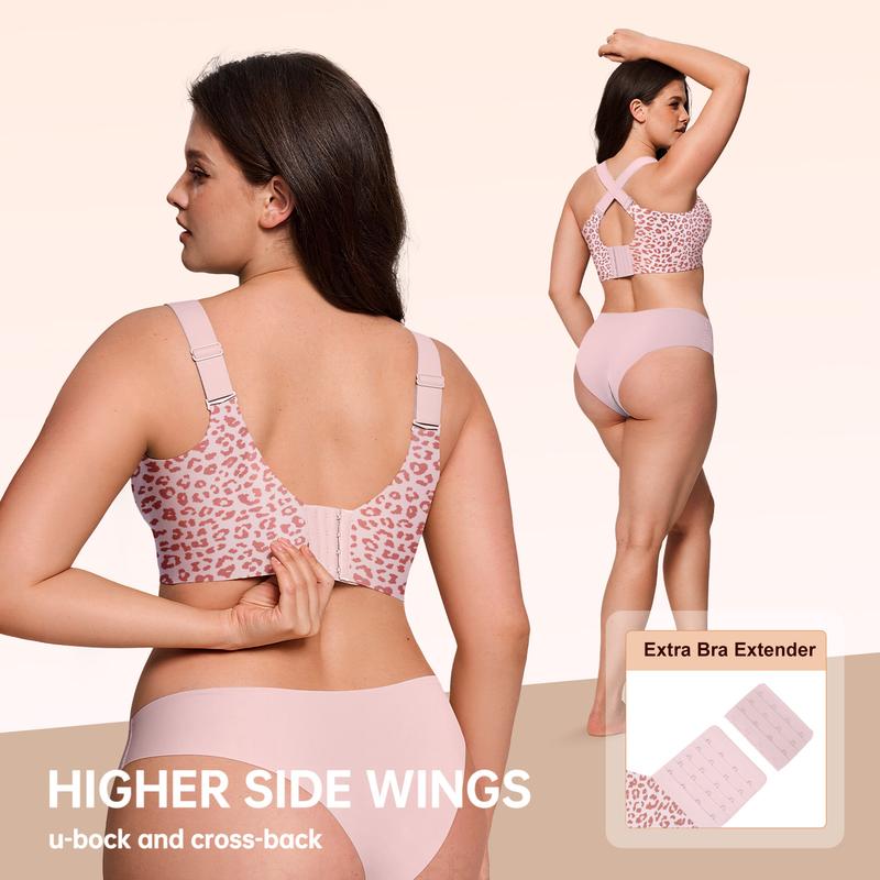 🏆LAST DAY SALE 50% OFF 🔥Super Firming Wirefree Jelly Bra with Leopard Print 👍