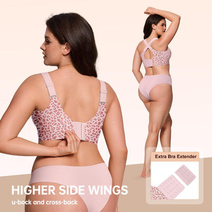 🏆LAST DAY SALE 50% OFF 🔥Super Firming Wirefree Jelly Bra with Leopard Print 👍