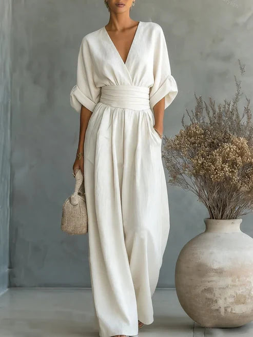 Ainslee - Soft-Touch Wide-Leg Jumpsuit
