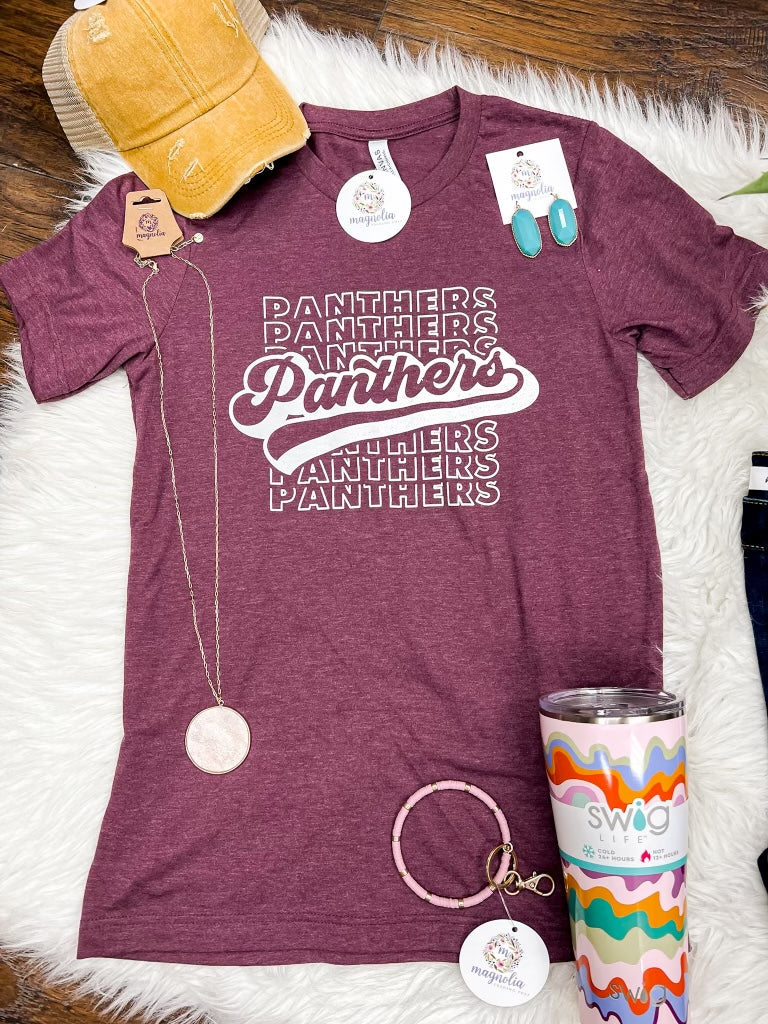 Panthers Retro Tee Maroon