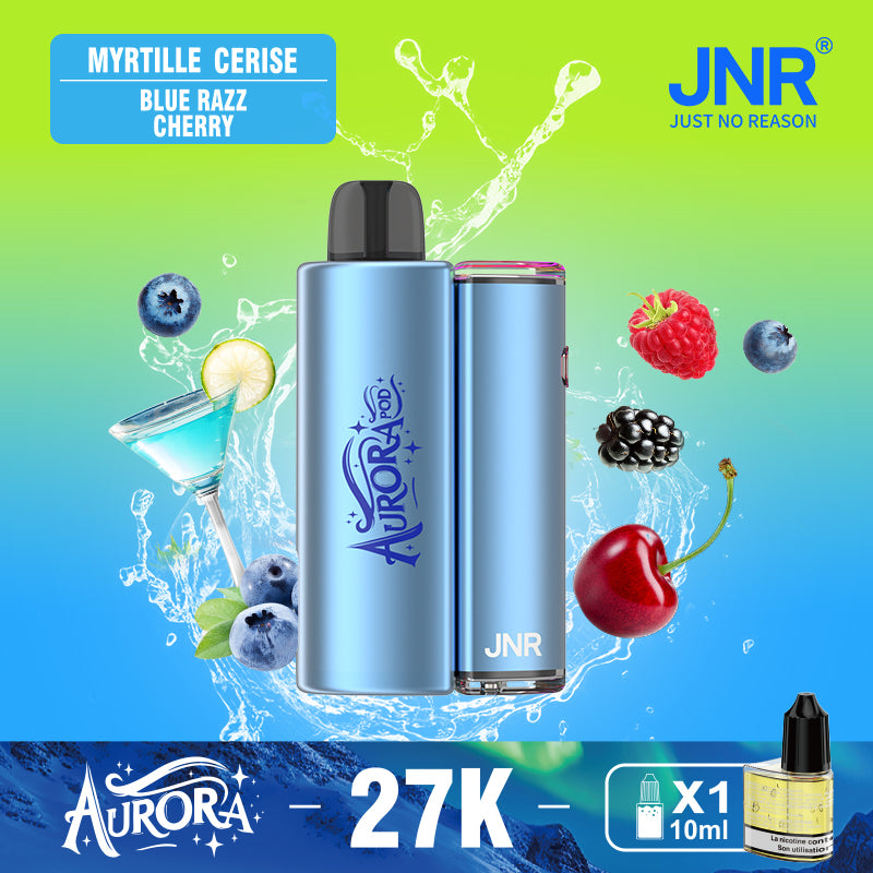 JNR Aurora 27K 27000 Puffs 2+10ml Replaceable Pod Kit Refillable Original Disposable Vape