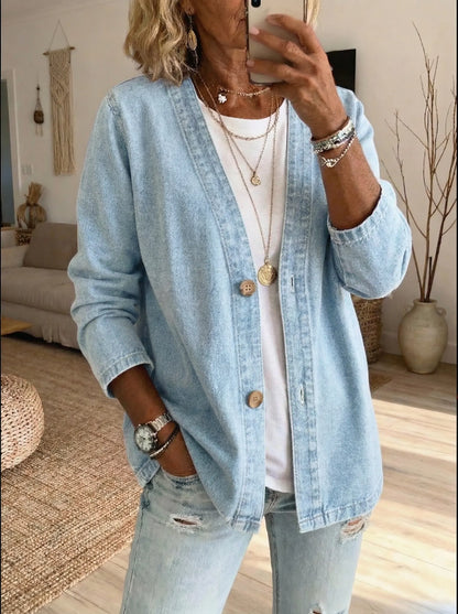 Women's Casual Denim Cardigan