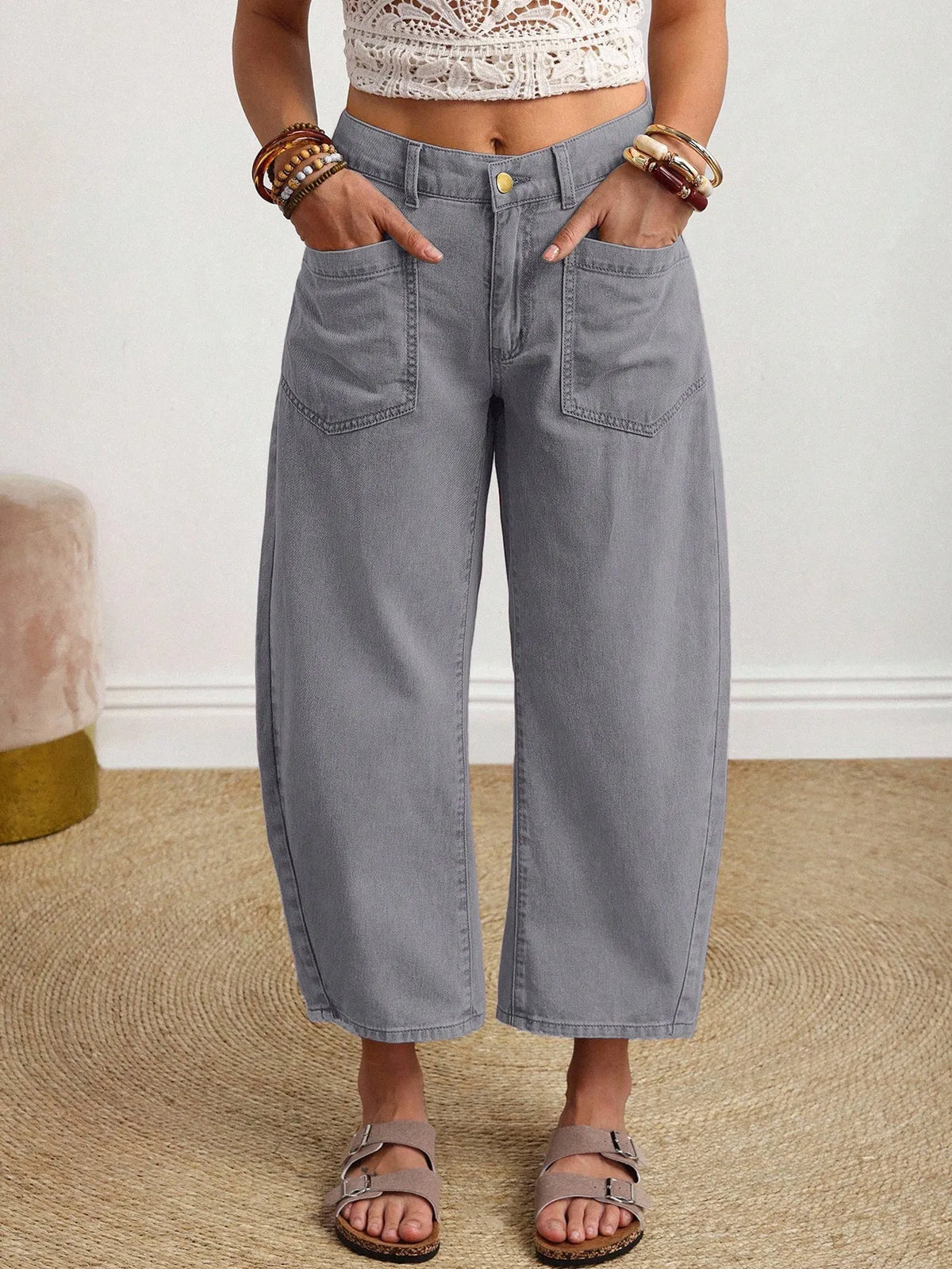 Women's Solid Color Casual Comfortable Jeans