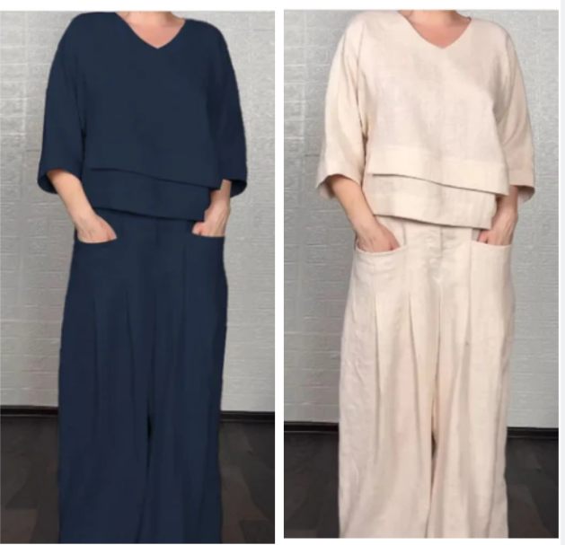 Tania - Breezy Linen Two-Piece Set