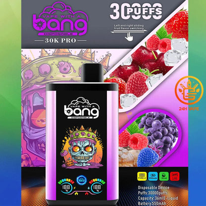 Bang 30K PRO 30000 Puffs Newest Dual Flavor LED Disposable Vape