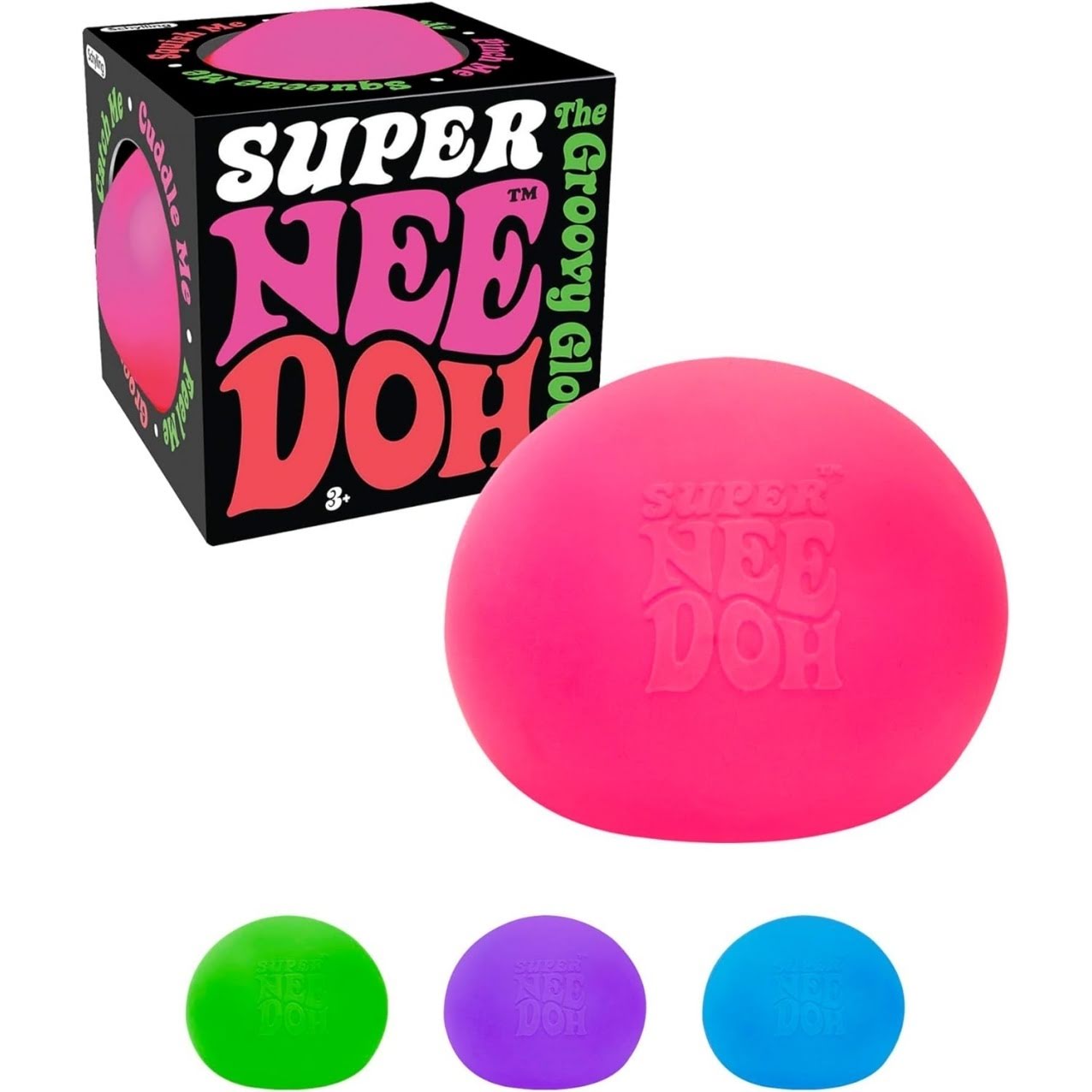 Super NeeDoh – Jumbo Stress Ball – 4.5′′ – Assorted