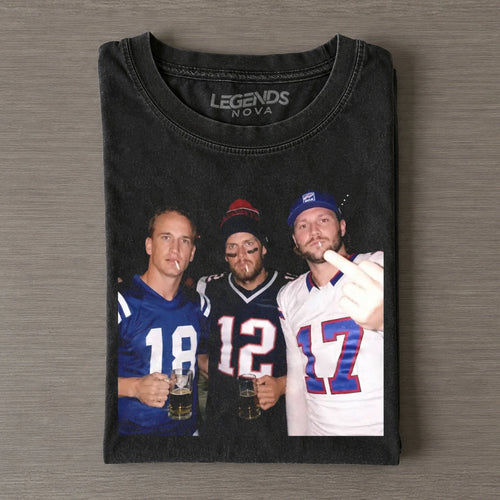 Peyton Manning & Tom Brady & Josh Allen Football T-shirt