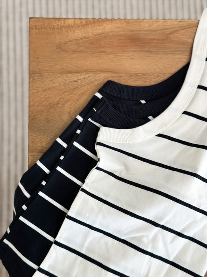 Back To Basics Stripe Tank Black