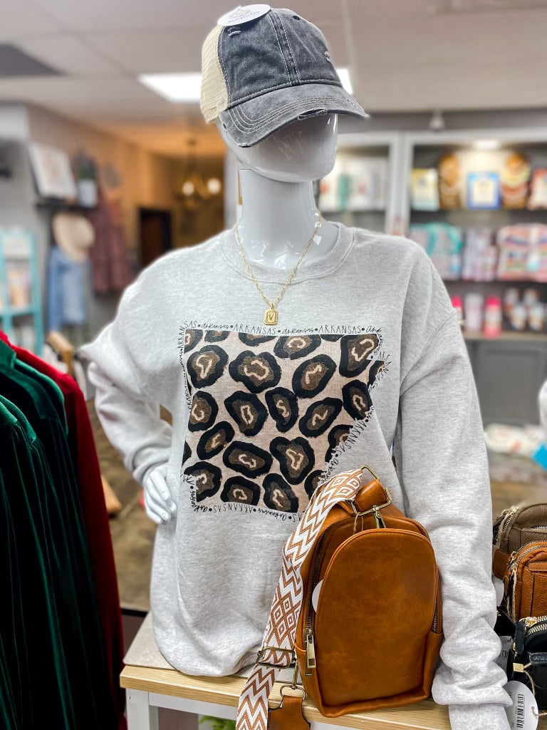 Leopard State Sweatshirt Arkansas