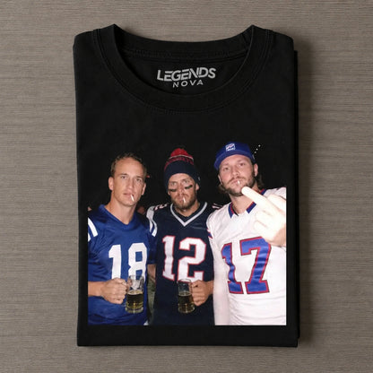Peyton Manning & Tom Brady & Josh Allen Football T-shirt