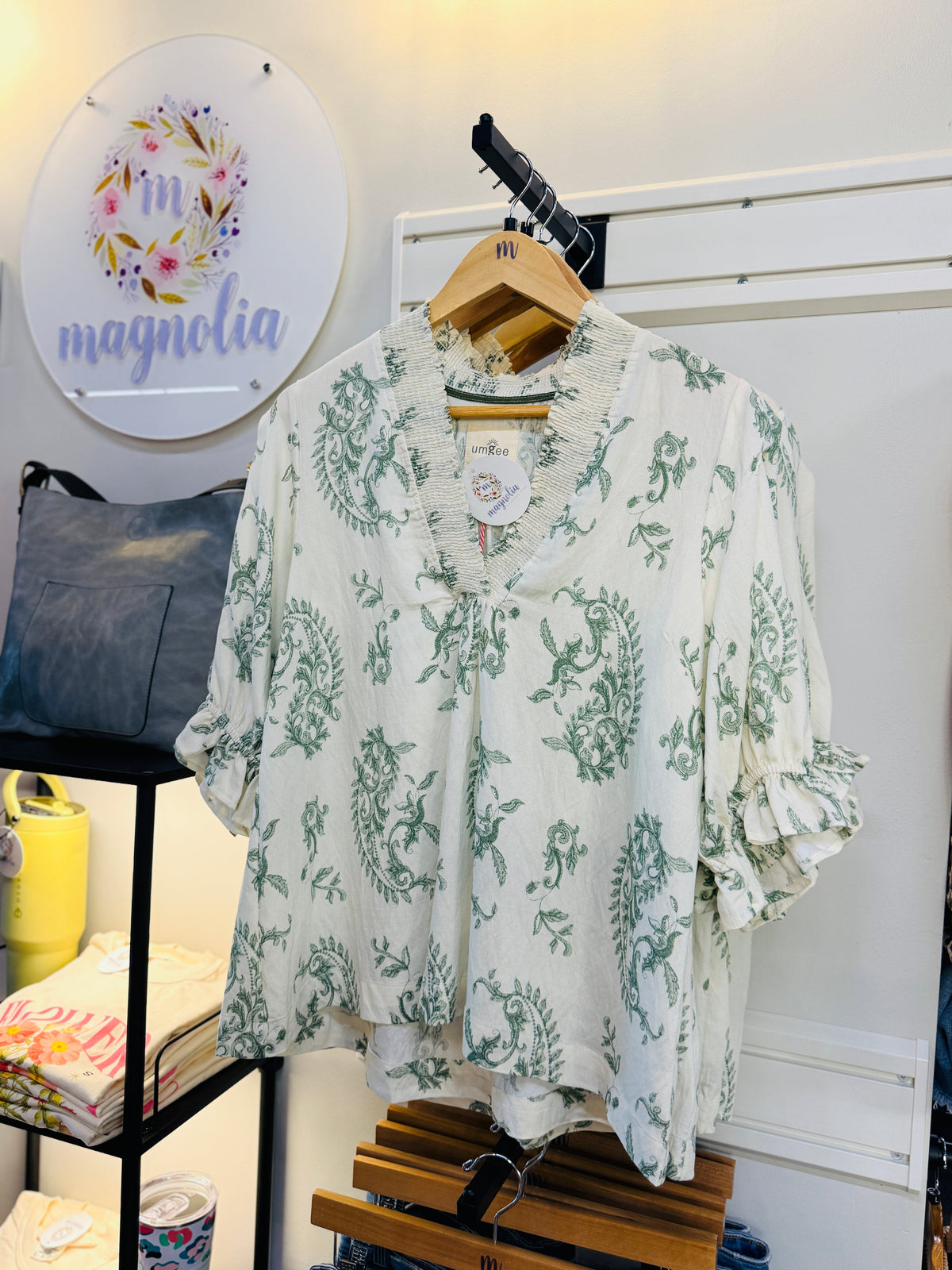 UMGEE Paris Paisley Top Green Mix
