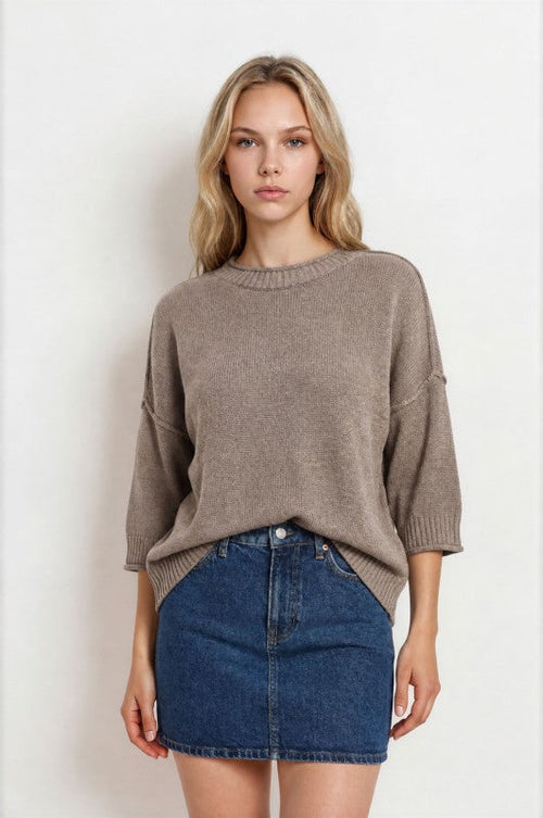 Cameron Knit Pullover Taupe