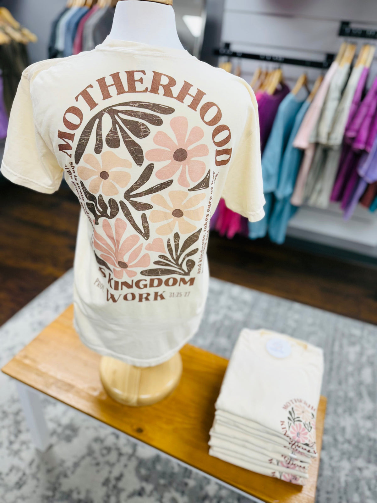 Comfort Colors Motherhood Is Kingdom Work Tee