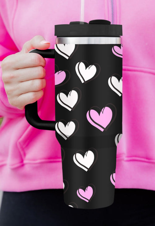Black Hearts 40oz Stainless Tumbler