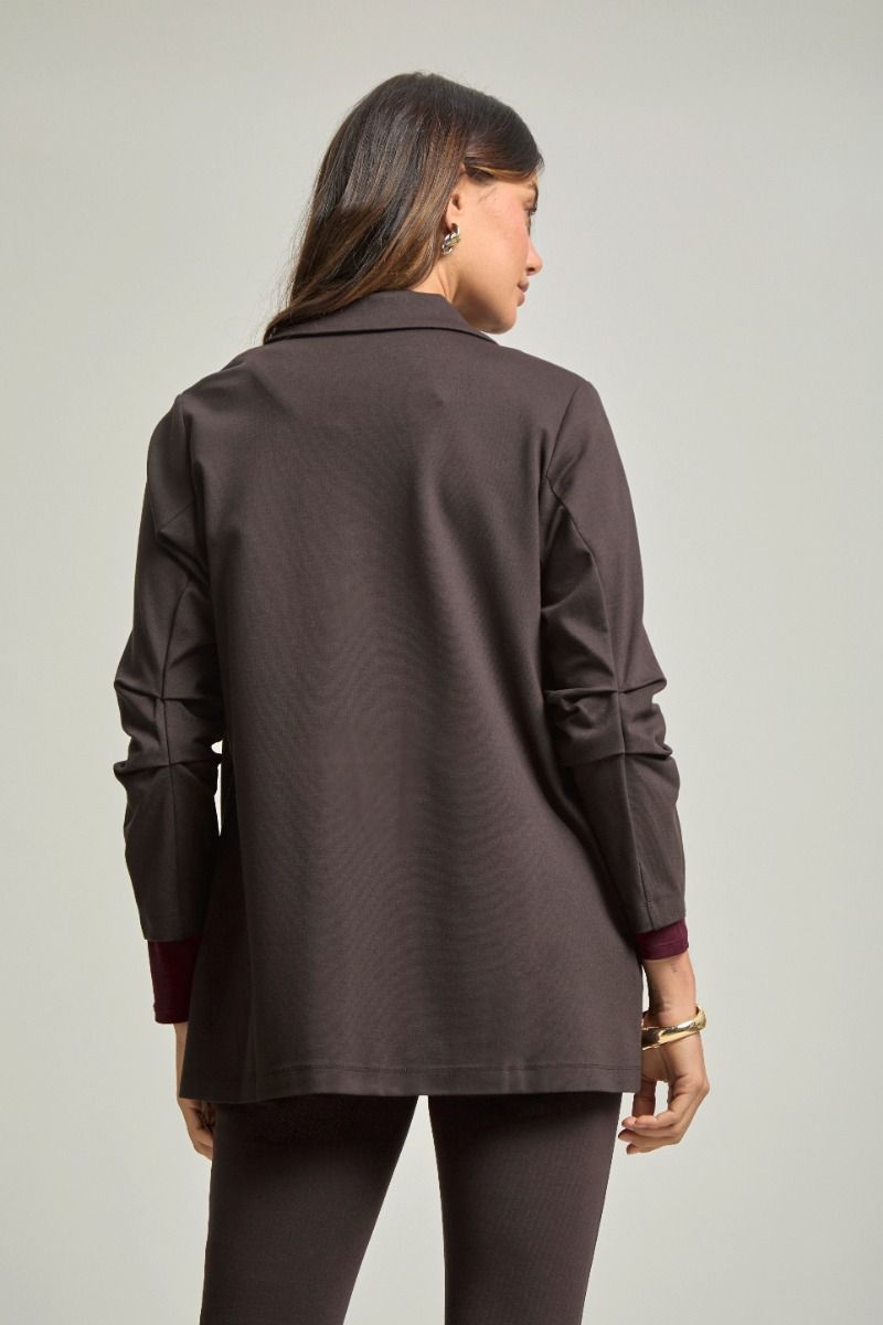 Classic Solid Blazer Chocolate