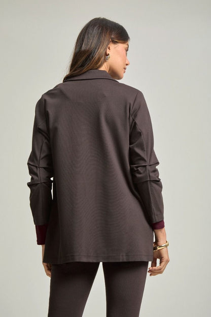 Classic Solid Blazer Chocolate