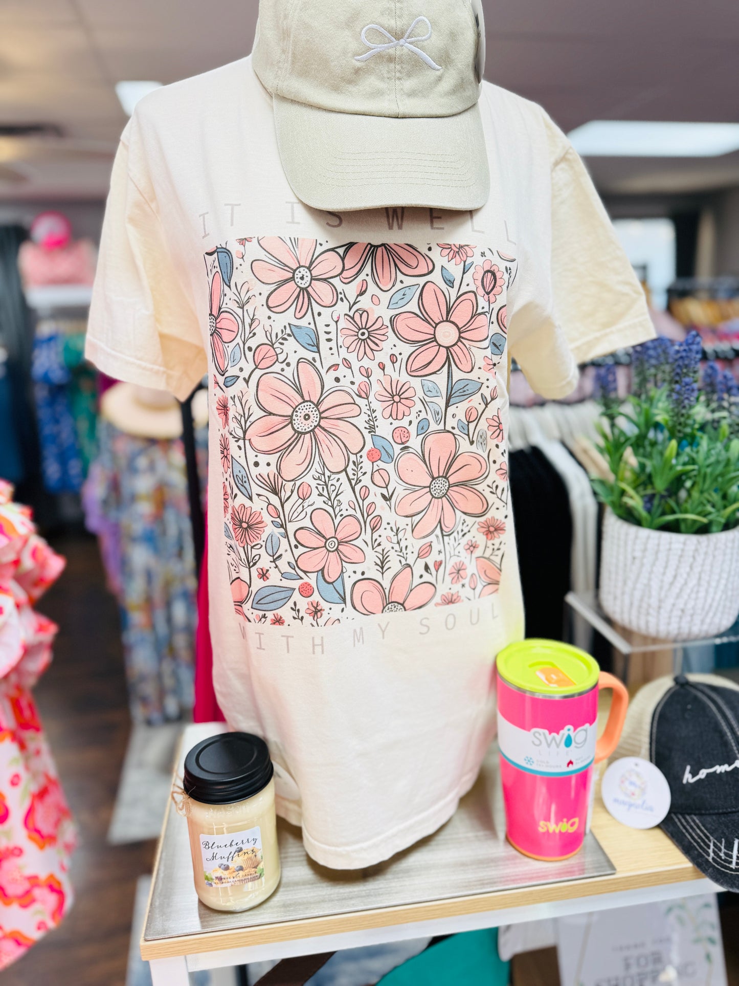 Comfort Colors Floral It is Well Tee