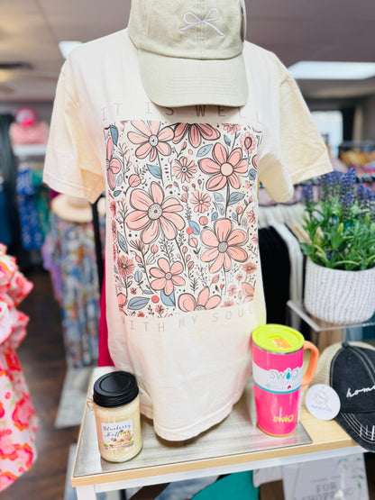 Comfort Colors Floral It is Well Tee