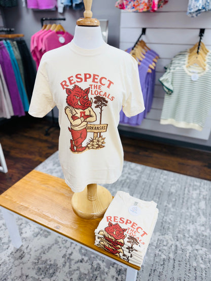 Comfort Colors Respect The Locals Tee HOGS Ivory
