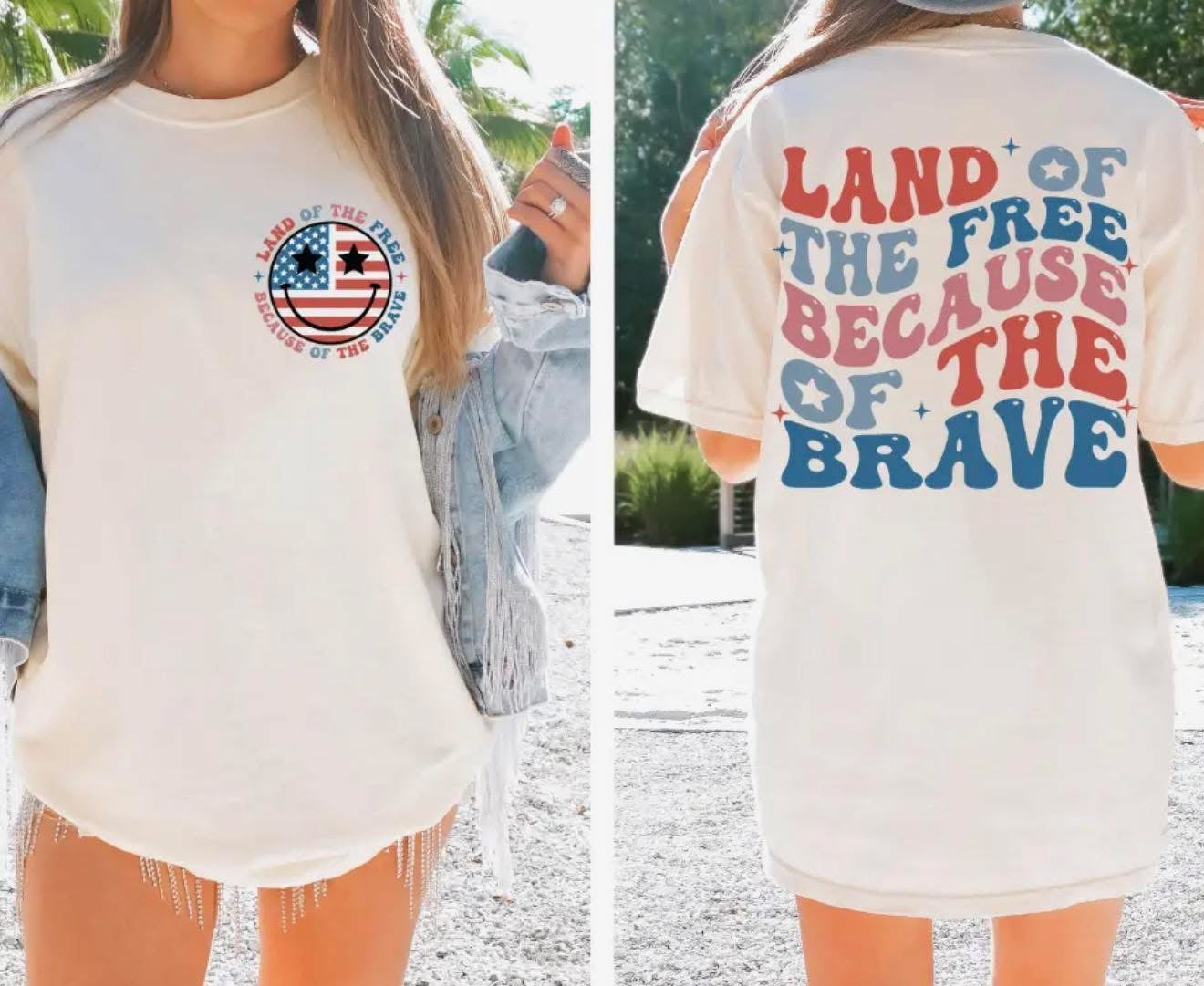 Comfort Colors Land Of The Free Tee