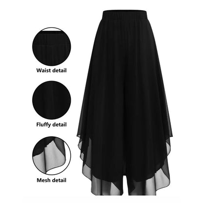 Hope - Chiffon Overlay Wide Leg Trousers