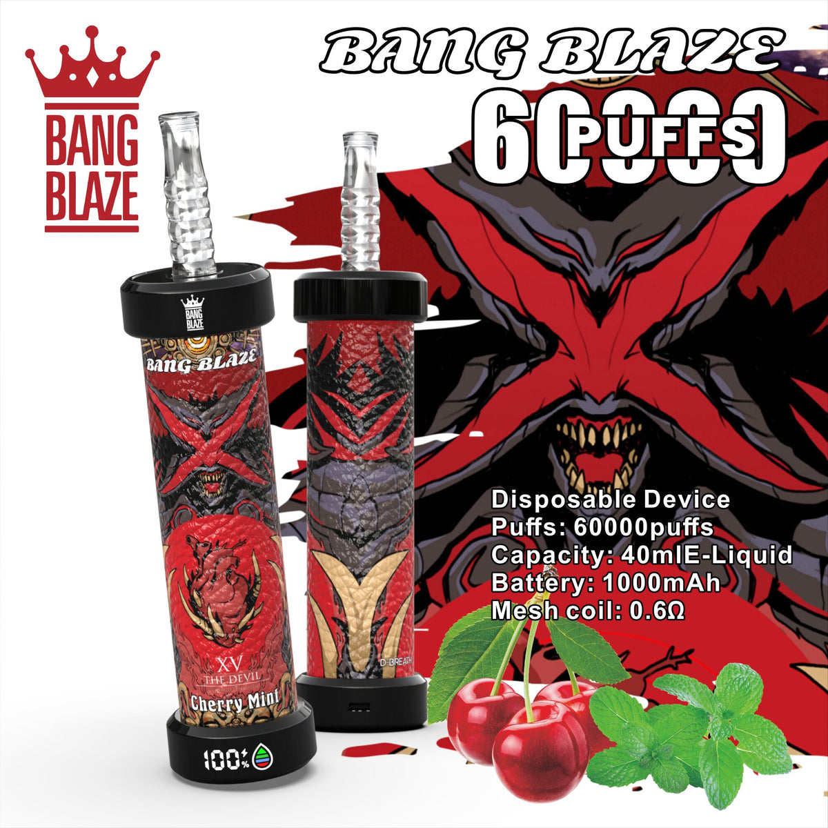 Bang Blaze 60k 60000 Puffs Latest Original LCD Display Disposable Vape Pen