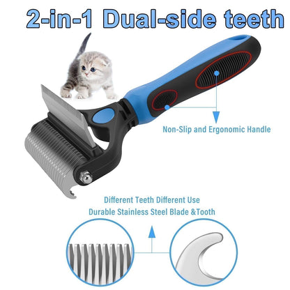 🐶Dual-Sided Pet Grooming Comb for Dogs & Cats