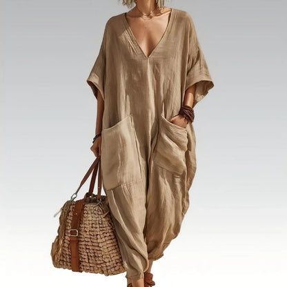 Evelisse - Breezy Batwing Pocket Jumpsuit