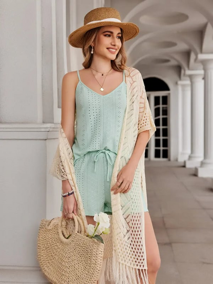 🥳2026 HOT SALE🥳💞50K+ SOLD!🌸☀️ 50% OFF! Oversized Knit Cardigan – Lightweight crochet tassel kimono for spring & summer. Breathable viscose‑nylon blend – no itch, no cling – layer over anything! 🧶✨