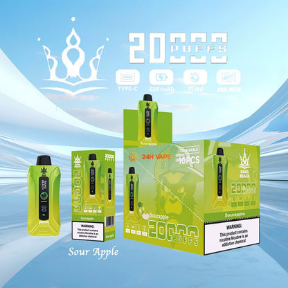 Bang Beach 20000 20K Puffs 0% 2% 3% 5% Nicotine New LED Display Vape Electronic Cigarette Pod