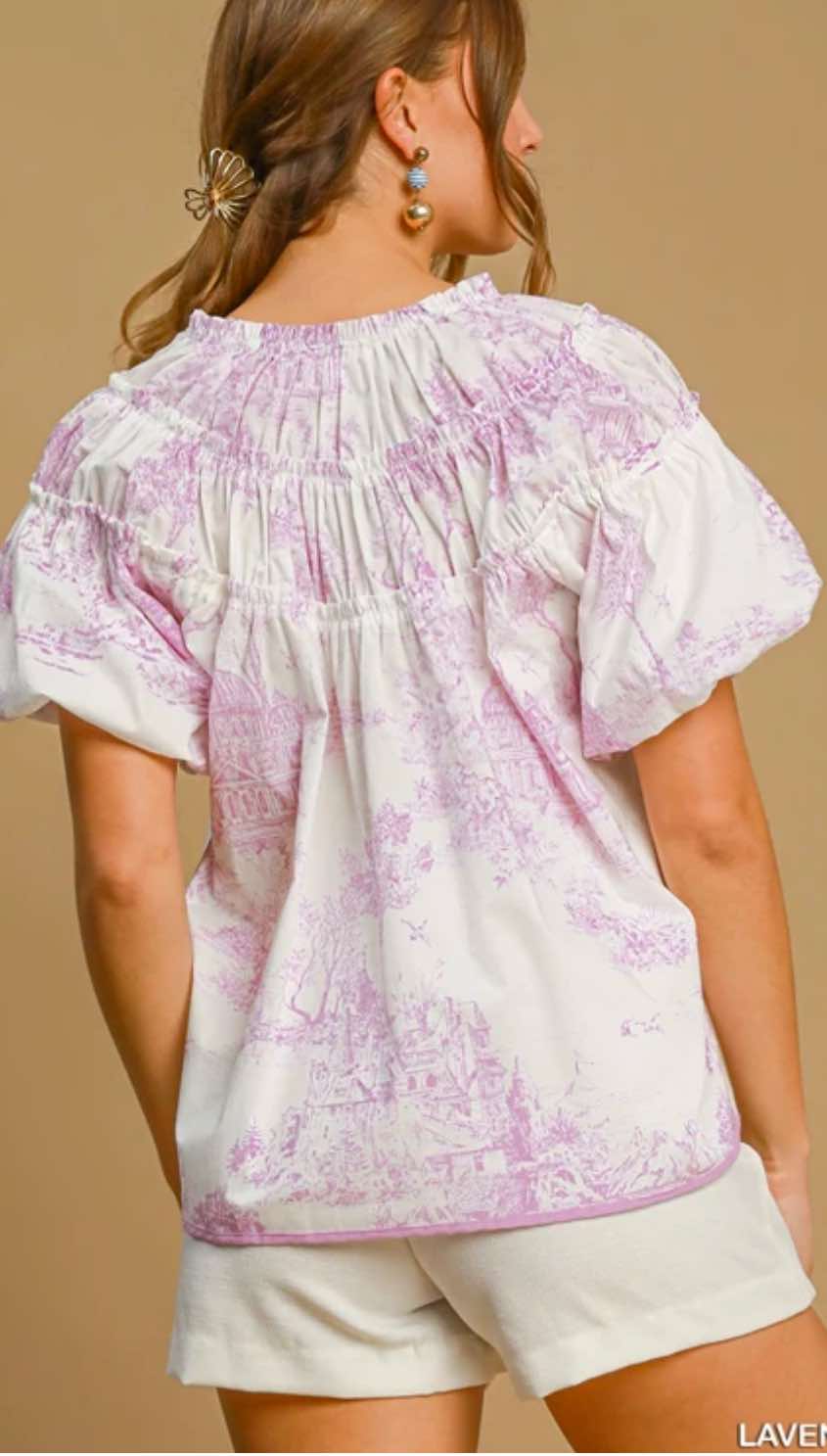 UMGEE Toile Lavender Top