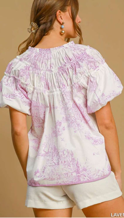 UMGEE Toile Lavender Top