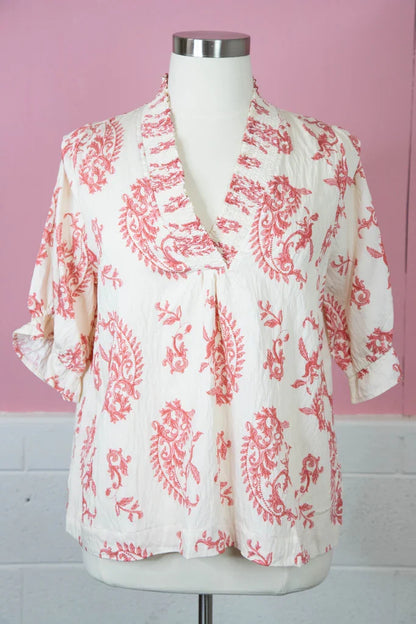 UMGEE Paris Paisley Top Red Mix