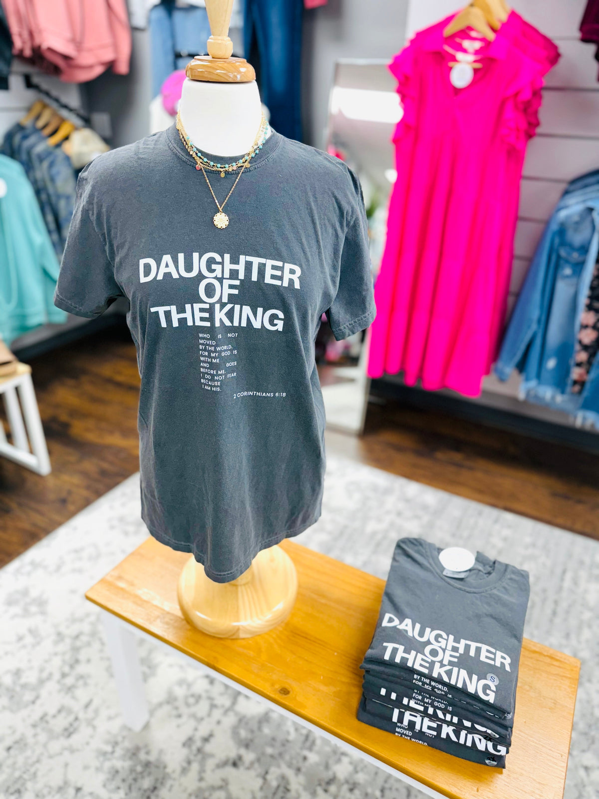 Comfort Colors Daughter of the King Charcoal Tee