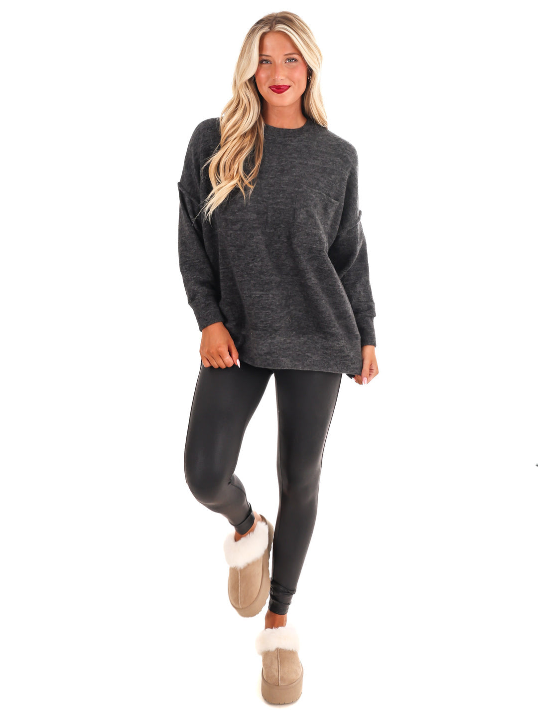 Sweater Weather Pocket Sweater Black