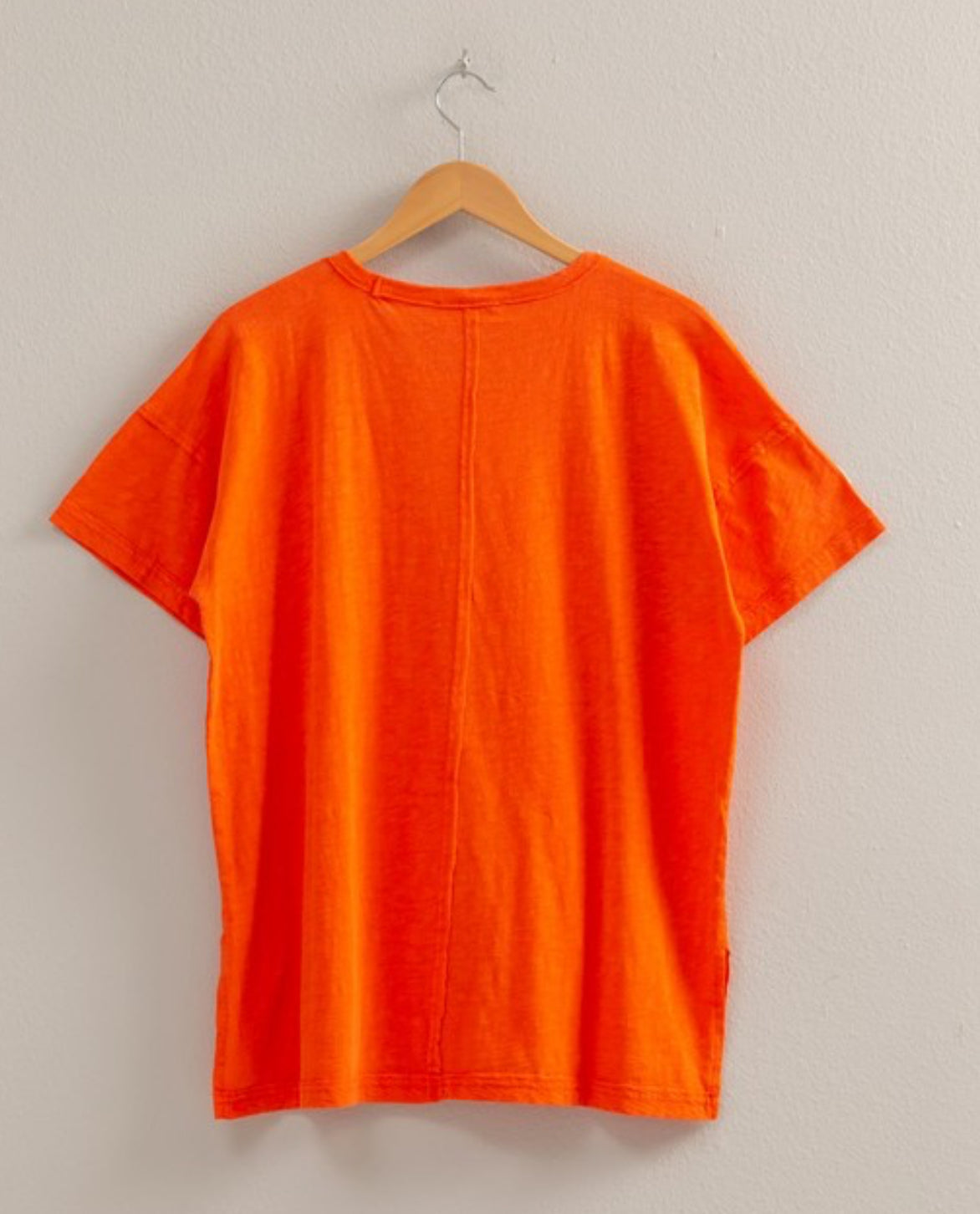 Relaxed Washed Cotton Classic Tee Coral