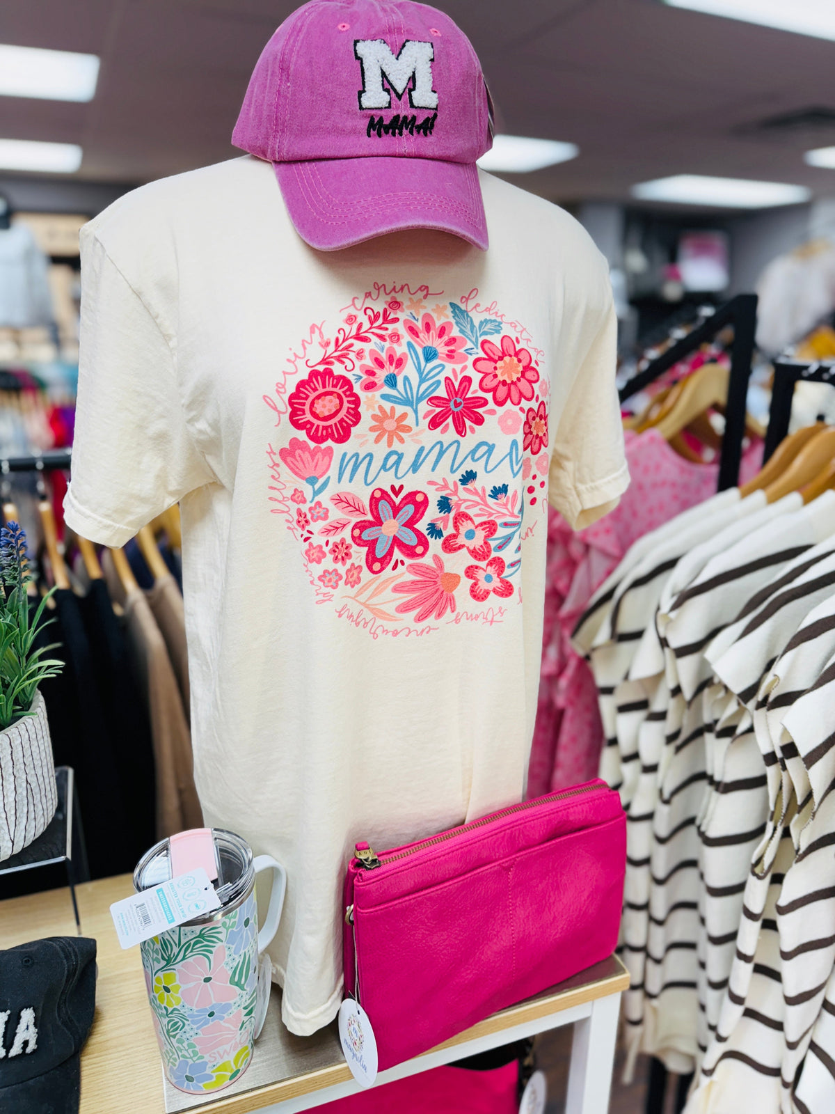 Comfort Colors Cream Mama Floral Tee